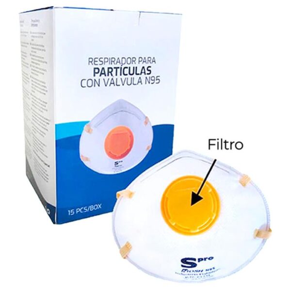 MASCARILLA N95 CON VALVULA MARCA SPRO