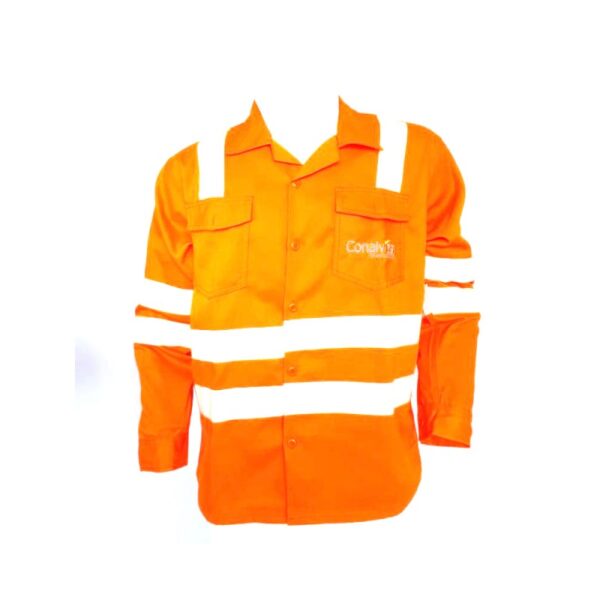 CAMISA DRILL CON CINTA REFLECTIVA DE 2" - Imagen 2